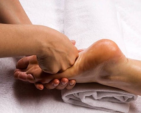 Close up of foot massage