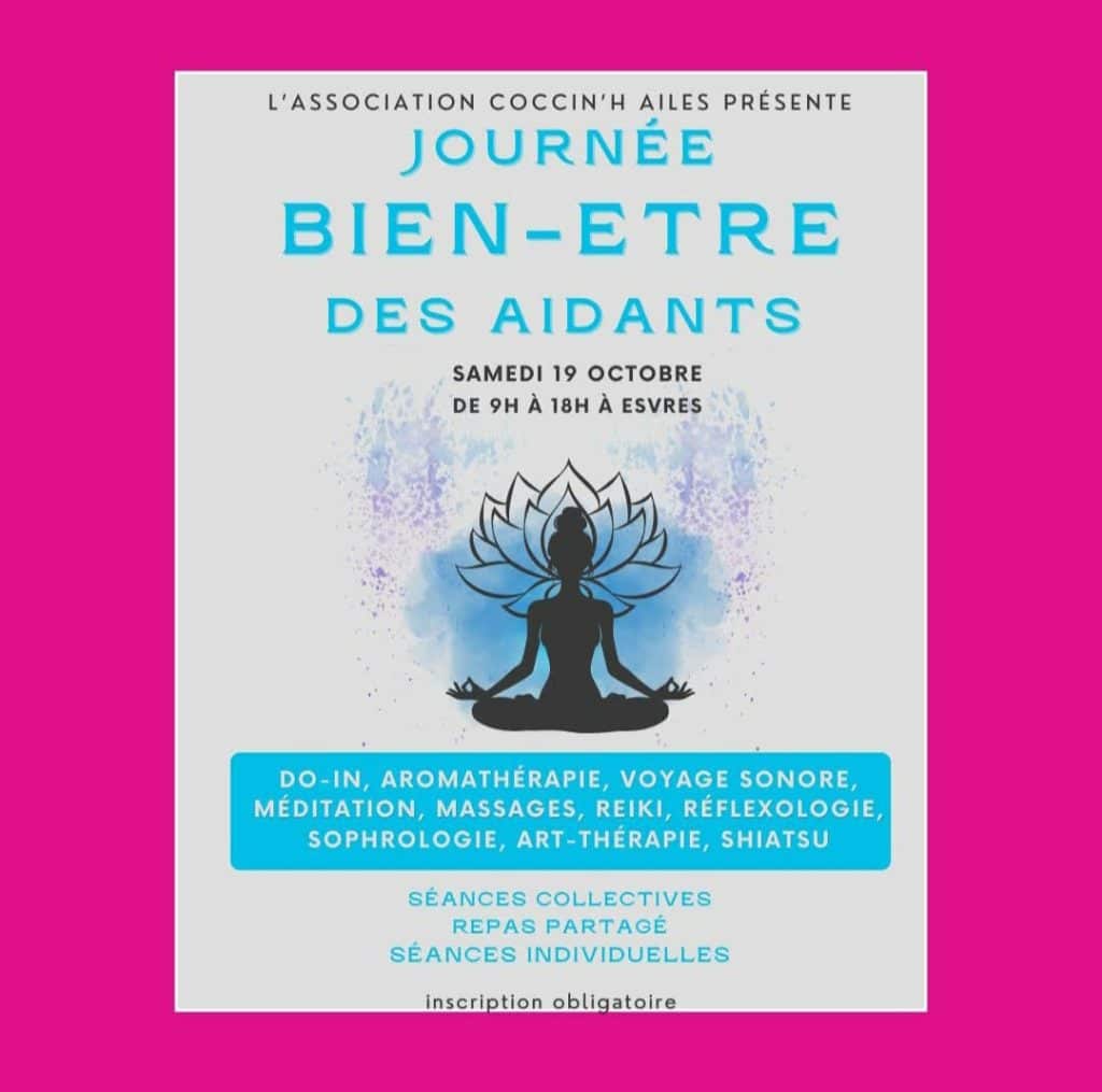 Massage shiroshampi pratiqué durant la journée répit pour les aidants de l'association